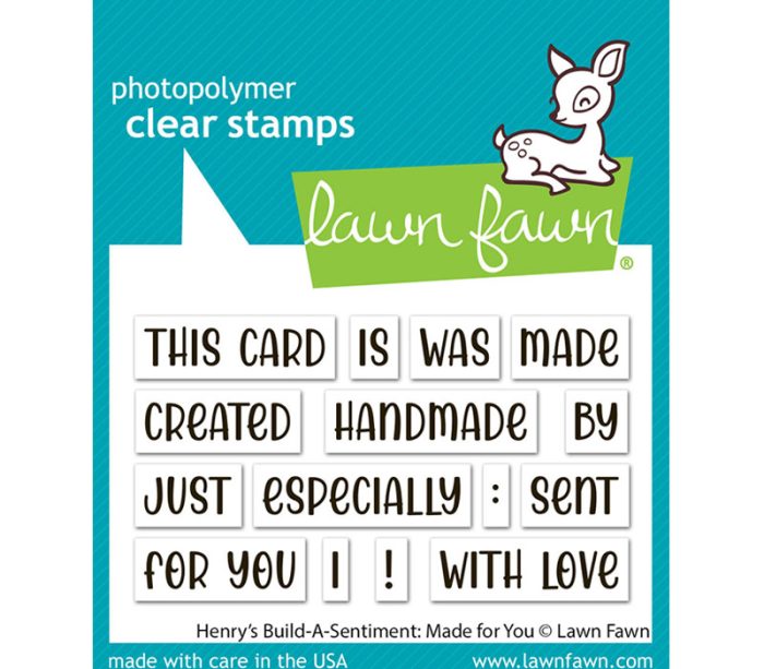 Lawn Fawn Stamp - Henrys Build a Sentiment Made For You