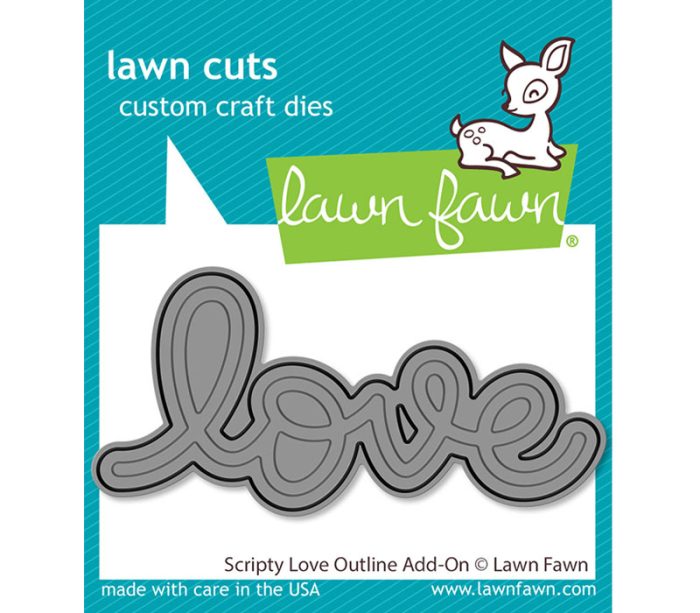 Lawn Fawn Die - Scripty Love Outline Add-On