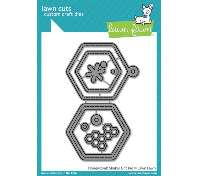 Lawn Fawn Dies - Honeycomb Shaker Gift Tag