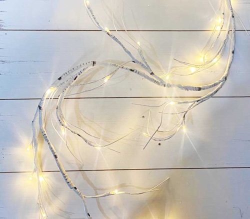 Lighted Birch Branch Garland