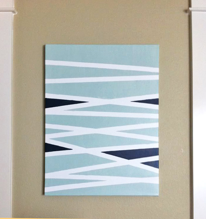Make a Art Piece with paint and framers tape