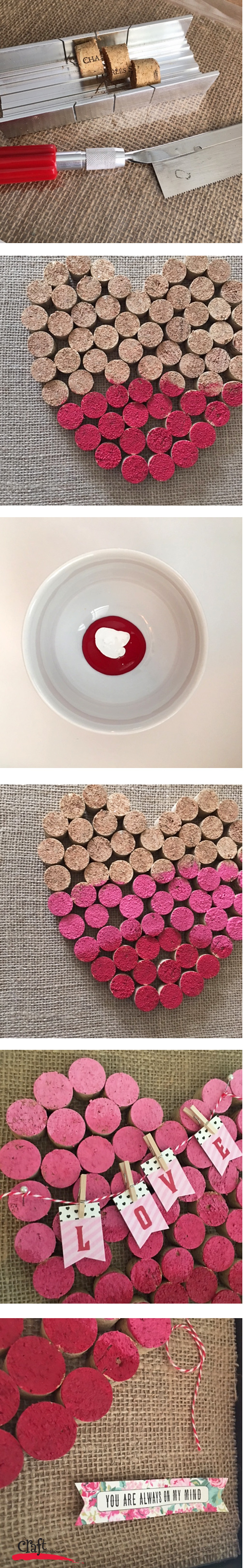 Making an Ombre Cork Heart from Craft Warehouse