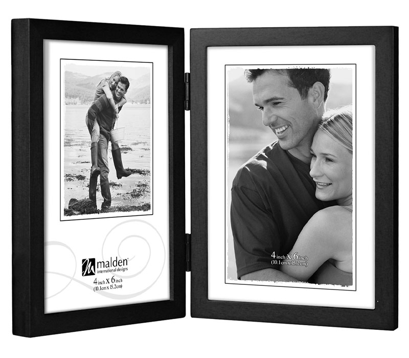 Picture Frame - Black Double Vertical - 4-inch x 6-inch