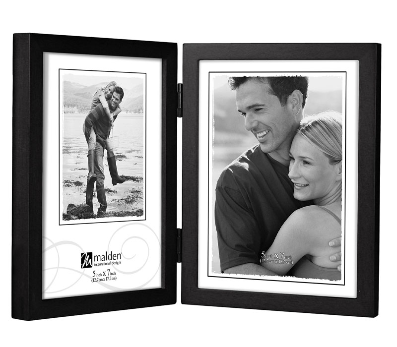 Picture Frame - Black Double Vertical - 5-inch x 7-inch
