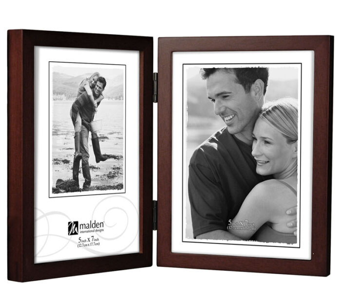 Picture Frame - Walnut Double Vertical - 5-inch x 7-inch