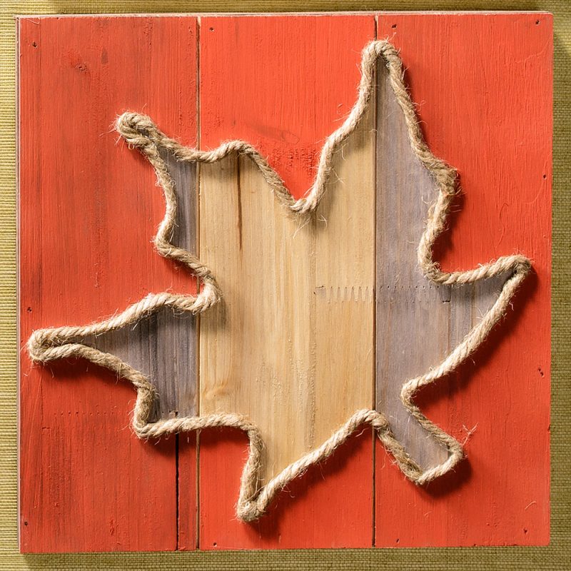 Maple Leaf in Jute Craft