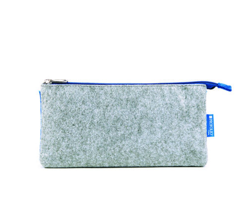 Itoya Midtown Pouch - 5-inch x 9-inch - Grey and Blue