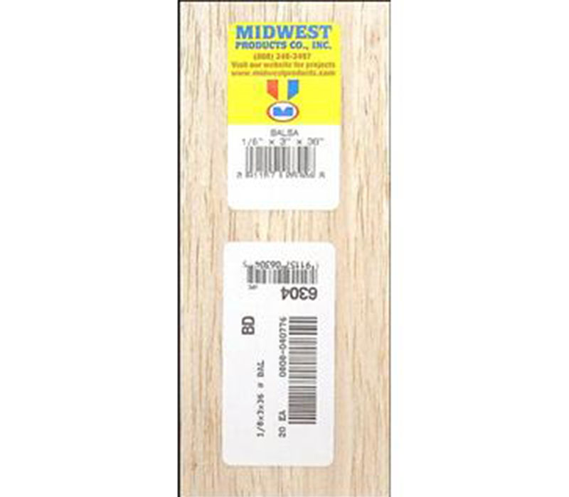 Basswood Sheet - 1/8-inch x 3-inch x 36-inch