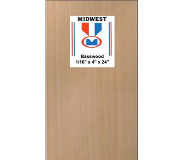 Basswood Sheet - 1/16-inch x 4-inch x 24-inch