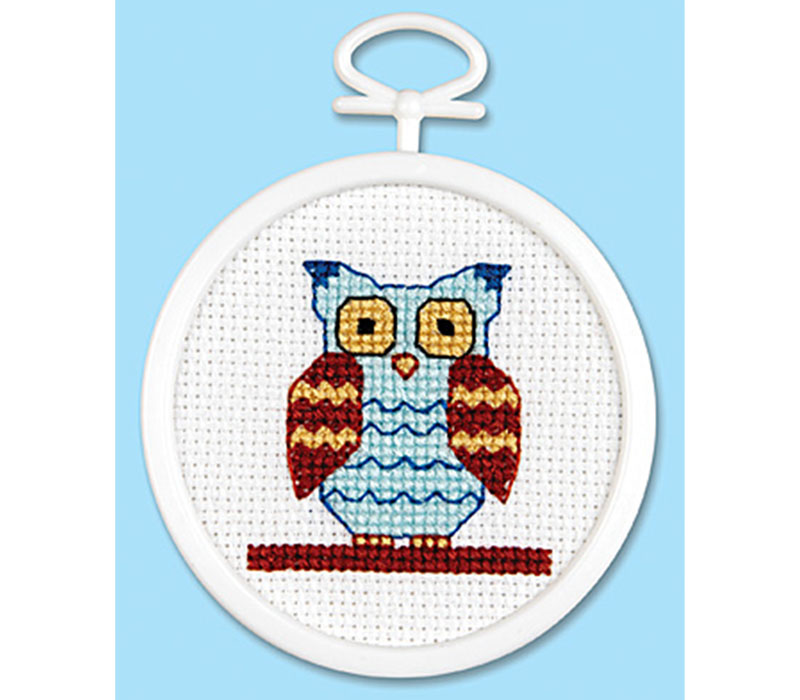 Owl 2.5-inch Mini Cross Stitch Kit #5038