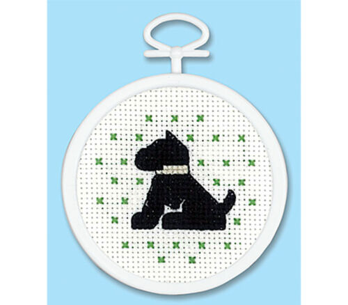 Doggy 2.5-inch round Mini Cross Stitch Kit #0016