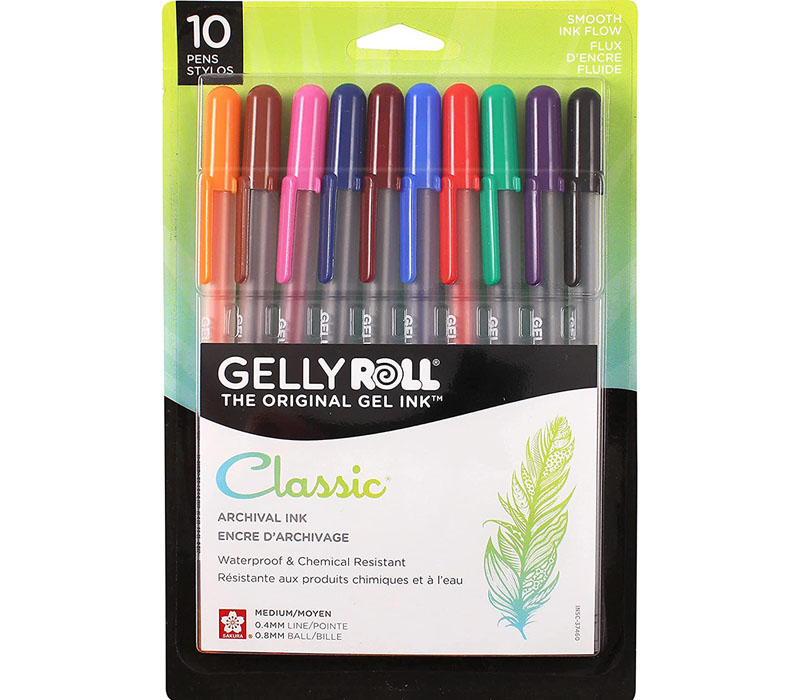 Colorful Gel Pen 0.8mm (10 PCS)