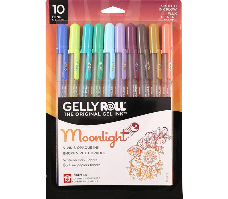 Sakura Gelly Roll Pen Set - 10 Piece - Earth and Jewel Moonlight