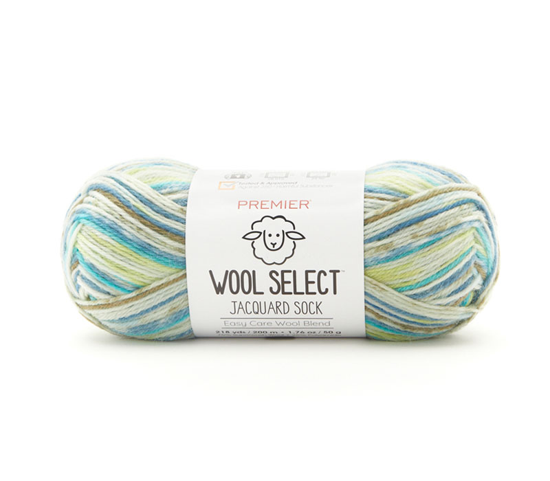 Wool Select Jacquard Sock Rainforest 1.75oz 2091-07