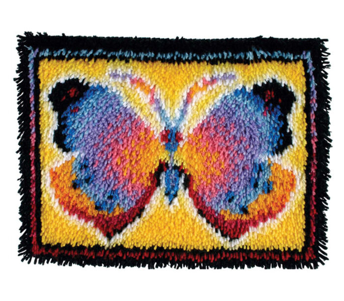 Wonderart Butterfly Fantasy 15-inch x 20-inch Latch Hook #030005