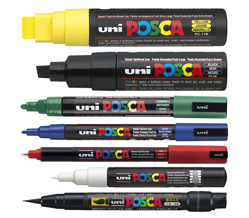 Communicatie netwerk Supermarkt bezoek Posca Paint Markers - Brush