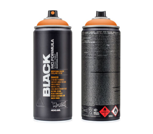 Montana Black High Pressure Spray Paint Can - Pure Orange