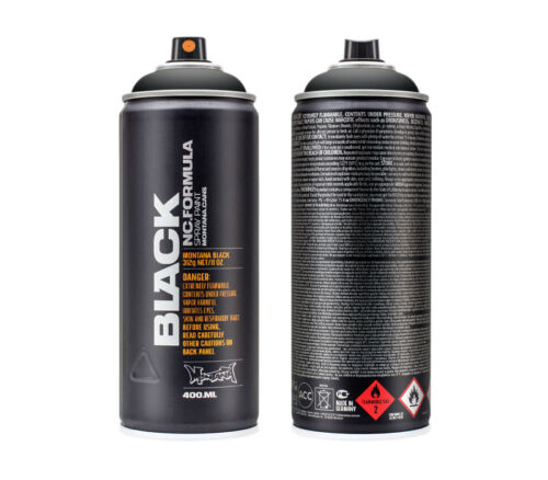 Montana Black High Pressure Spray Paint Can - Black