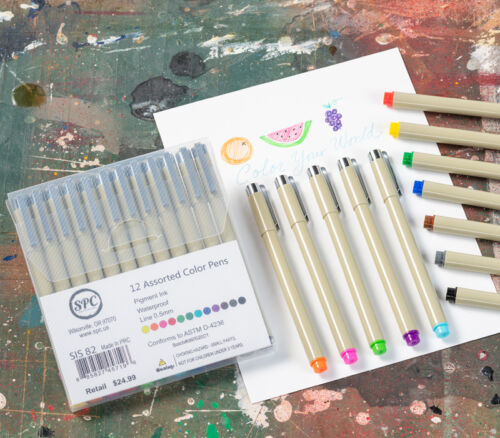 12 pc colored markers pen set