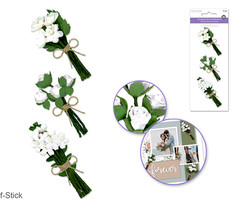 MultiCraft Floral Embellish - 3D Handmade Paper Flower - Matrimonial