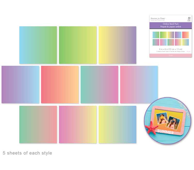 MultiCraft Ombre Stack Paper Pack - Pastel