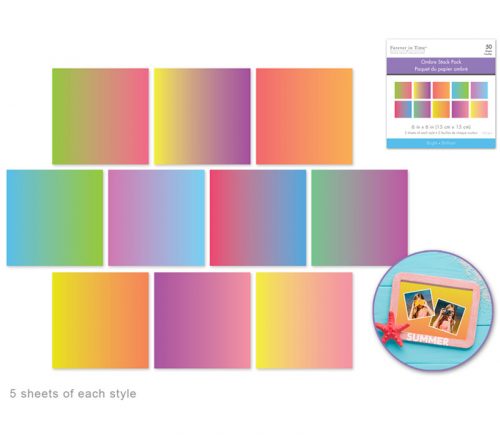 MultiCraft Ombre Stack Paper Pack - Bright
