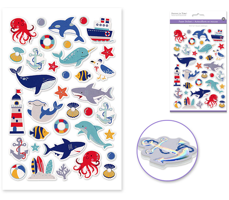 MultiCraft 3D EVA Foil Stickers - Sea World