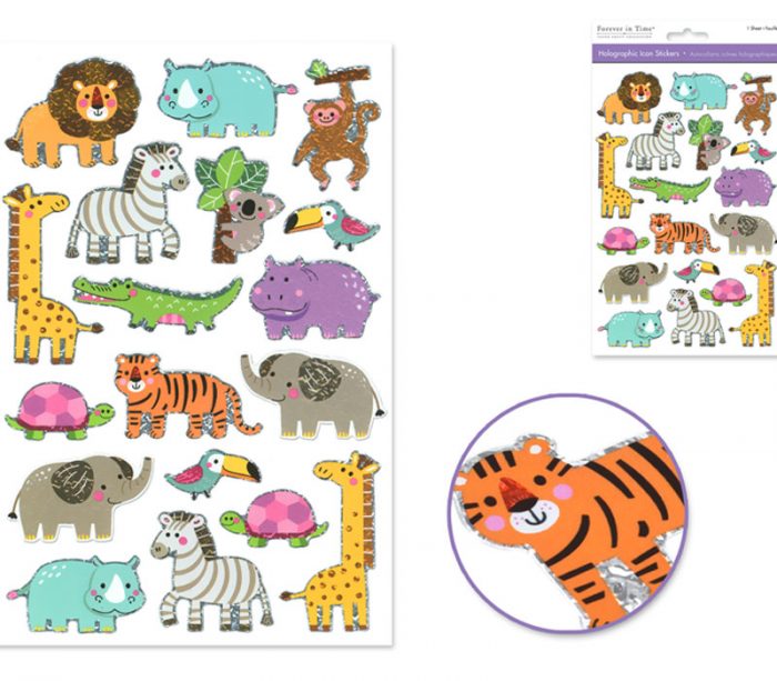 MultiCraft Holographic Stickers - Baby Animals