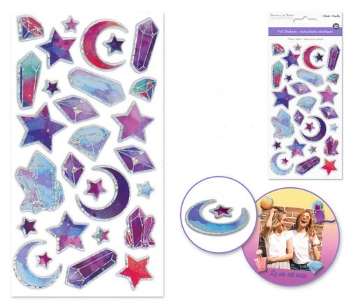 MultiCraft Foil 3D Ombre Stickers - Crystal Moon