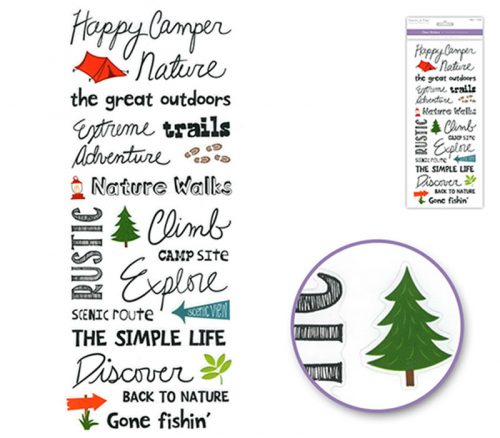 MultiCraft Paper Craft Stickers - Clear Camper