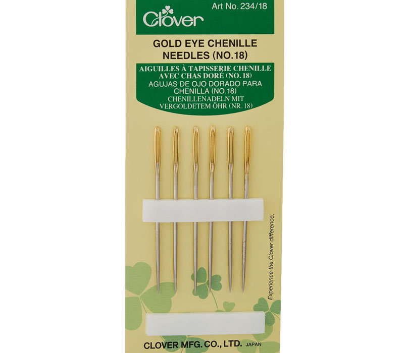 Clover Goldeye Milliners Needles Set - Sizes 18 - 6 Piece