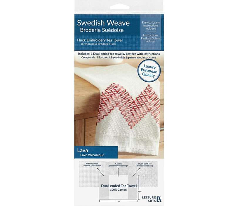Leisure Arts Swedish Weave Kit - Lava Red