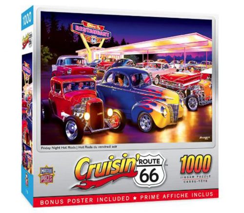 Masterpieces Cruising  Route 66 Friday Night Puzzle - 1000 Piece