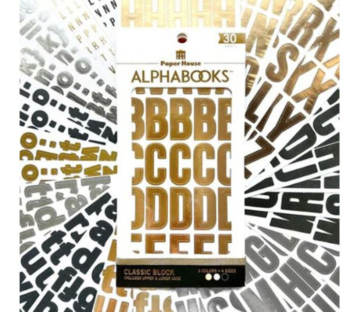 Paper House Alphabet Stickers - Alphabooks Classic Block