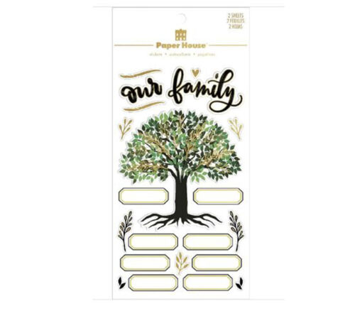 Paper House Scrapbook Stickers - Family Tree 3D