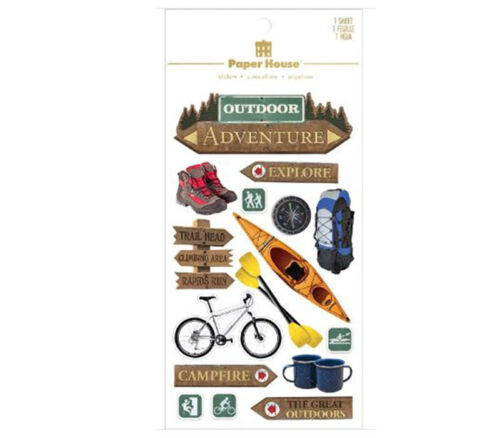 Paper House Scrapbook Stickers - Outdoor Adventure 3D