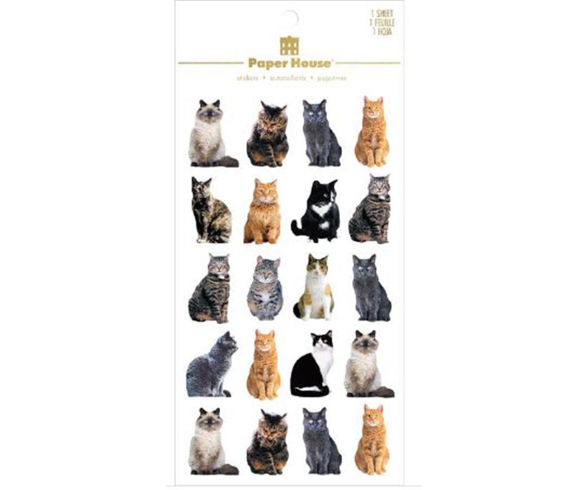 Paper House Scrapbook Stickers - Mixed Cats 3D