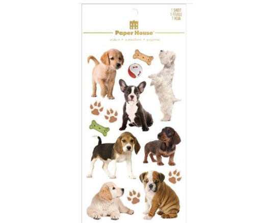 Paper House Scrapbook Stickers - Puppies 3D