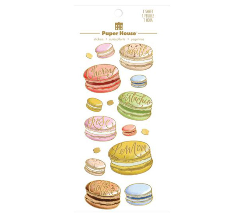 Paper House Foil Stickers - Macarons