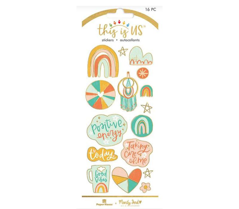 Paper House Foil Stickers - Mandy Ford Boho Rainbow