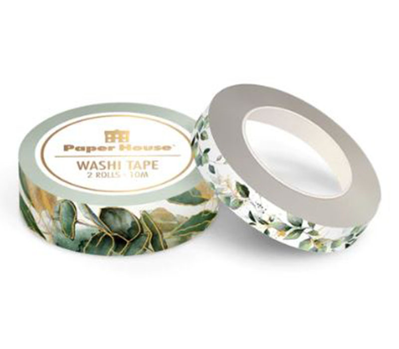 Paper House Washi Tape Set - Green Leaves