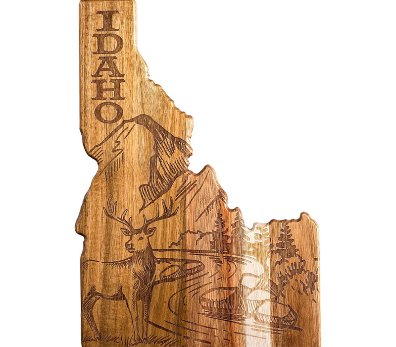 Totally Bamboo Destination Idaho State Serving and Cutting Board