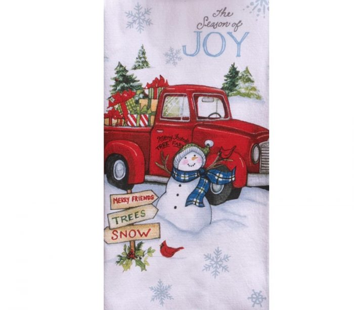 Kay Dee Terry Towel - Home for Christmas Red Truck