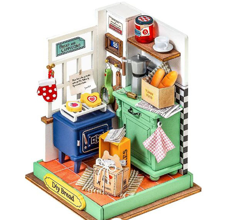 Robotime Wooden 3-D Puzzle - Afternoon Bakin Time Mini House