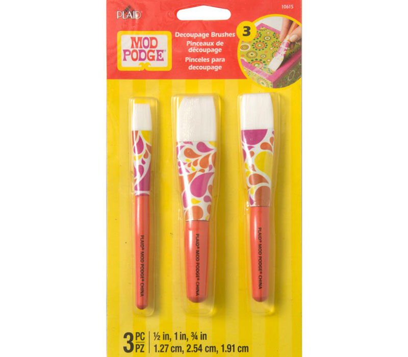 Plaid Mod Podge Short Handle Brush Set - 3 Piece