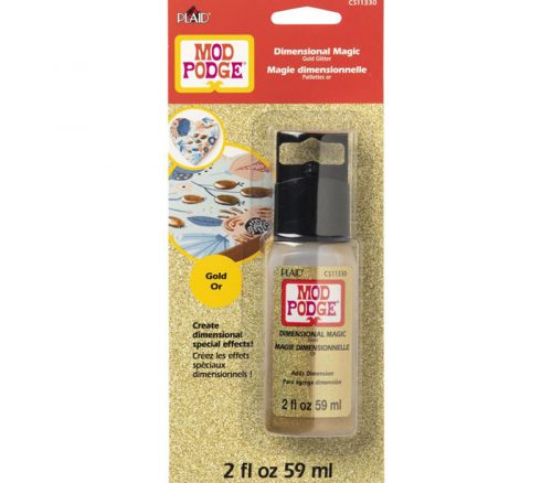 Plaid Mod Podge Dimensional Magic Glitter - 2-ounce - Gold