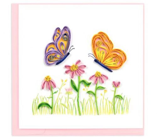 QuillingCard Quilled Greeting Card - Bright Butterflies