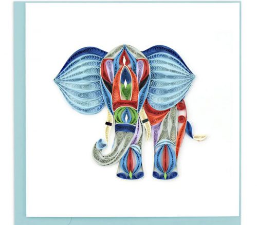 QuillingCard Quilled Greeting Card - Elephant