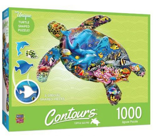 Masterpieces Contours Turtle Sailing Puzzle - 1000 Piece