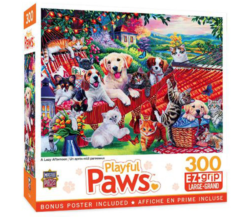 Masterpieces Playful Paws A Lazy Afternoon Puzzle - 300 Piece